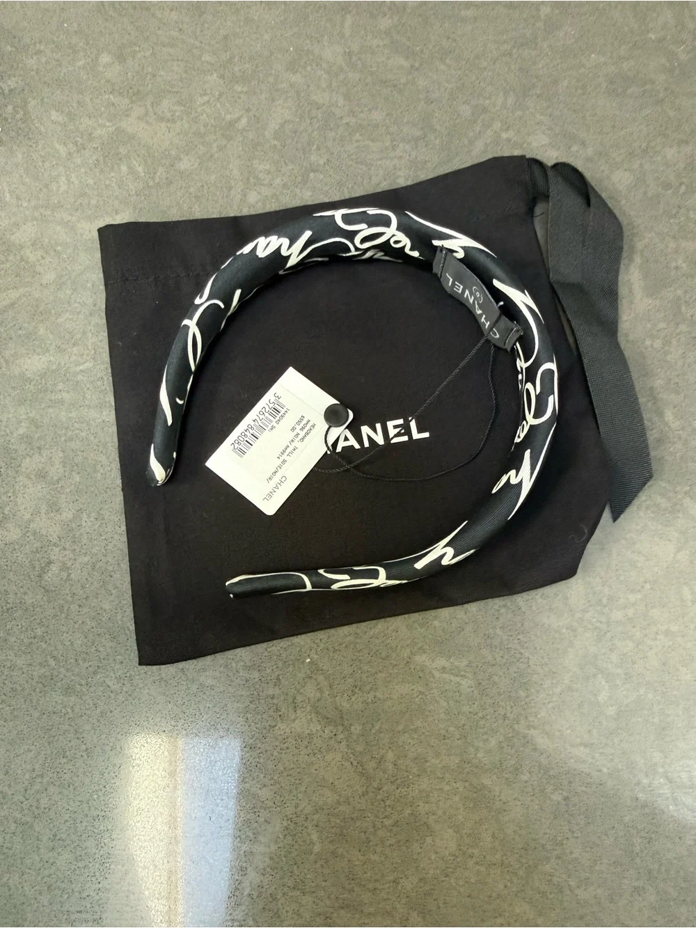 Chanel Black and White Headband